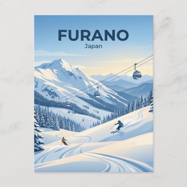Postal Estación de Esquí Furano Japón (Anverso)