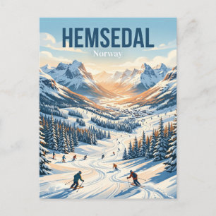 Postal Estación de Esquí Hemsedal Noruega