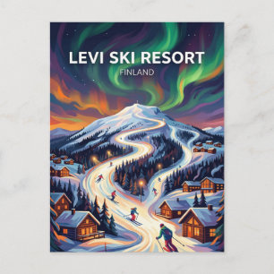 Postal Estación de esquí Levi Finlandia