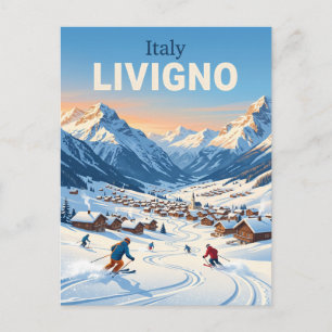 Postal Estación de Esquí Livigno Italia