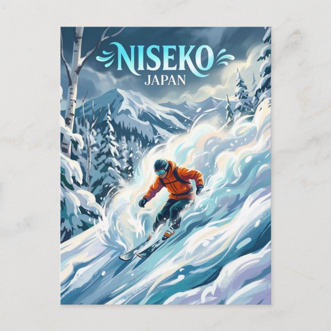 Postal Estación de Esquí Niseko Japón (Anverso)