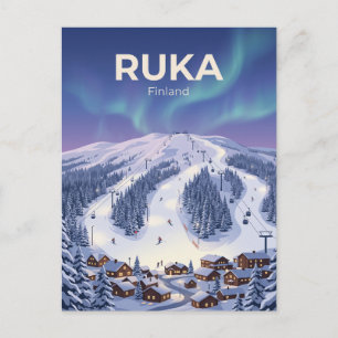 Postal Estación de Esquí Ruka Finlandia