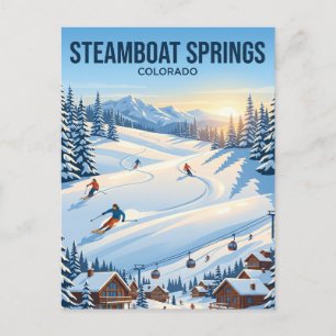 Postal Estación de Esquí Steamboat Colorado