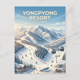 Postal Estación de Esquí Yongpyong Corea del Sur