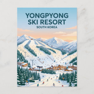 Postal Estación de Esquí Yongpyong Corea del Sur