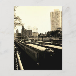 Postal Estación de ferrocarril central de Chicago ICRR 19
