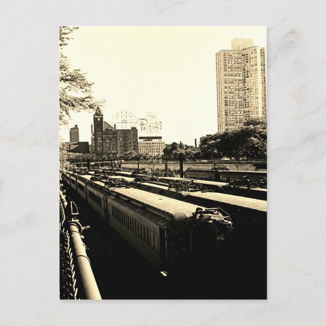 Postal Estación de ferrocarril central de Chicago ICRR 19 (Anverso)