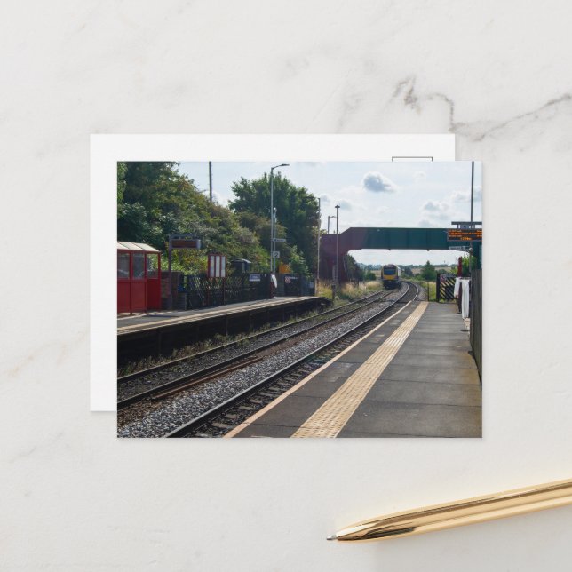 Postal Estación de Ferrocarril Cottingley, Leeds (Anverso/Reverso In Situ)