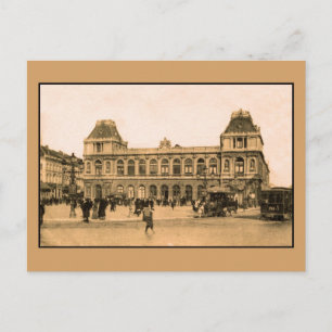 Postal Estación de ferrocarril de Bruselas, horsecar