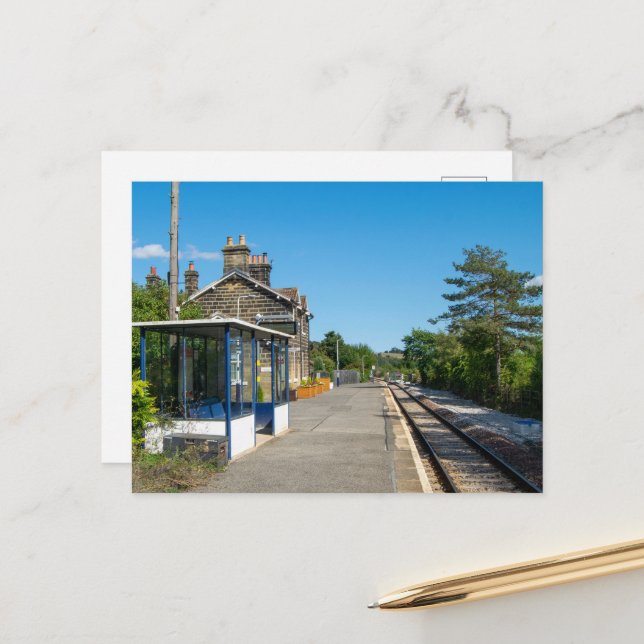 Postal Estación de ferrocarril de Castleton Moor (Anverso/Reverso In Situ)