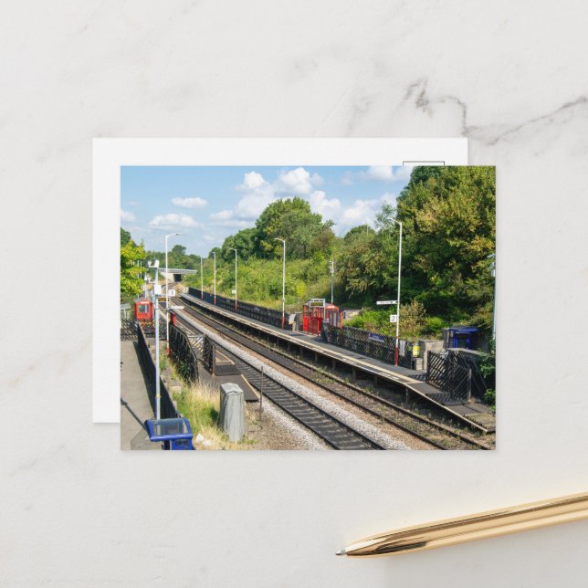 Postal Estación de ferrocarril de Cottingley, Leeds (Anverso/Reverso In Situ)