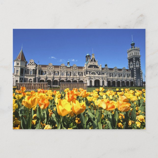 Postal Estación de Ferrocarril de Dunedin (Anverso)