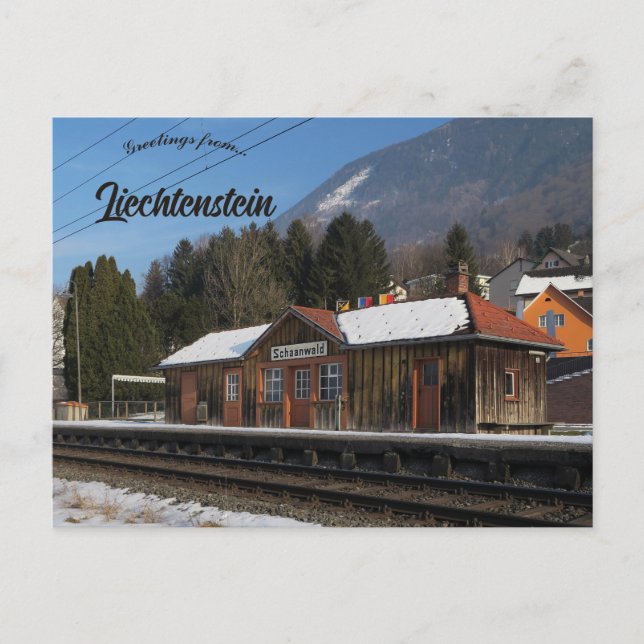 Postal Estación de Ferrocarril de Schaanwald Liechtenstei (Anverso)