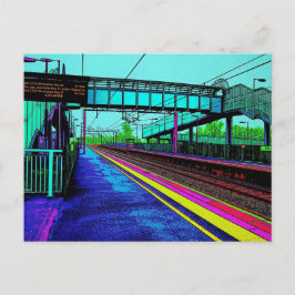 Postal Estación de Ferrocarril de Tile Hill Estilo Pop Ar