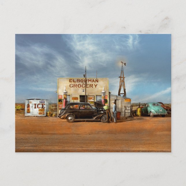 Postal Estación de gas - En medio de la nada 1940 (Anverso)