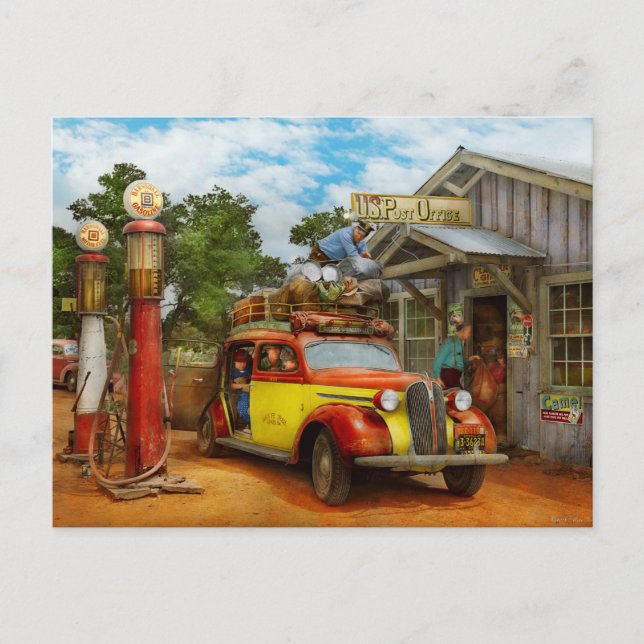 Postal Estación de gas - Entrega fresca a Pie Town 1940 (Anverso)