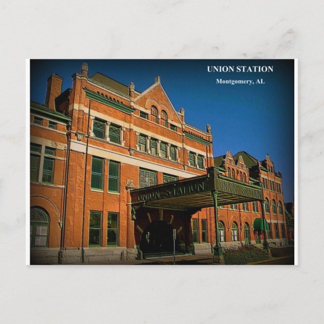 Postal ESTACIÓN DE LA UNIÓN - Montgomery, Alabama (Anverso)