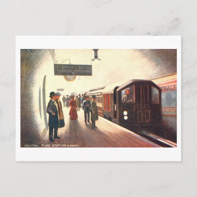 Postal Estación de metro Central Vintage (Londres) (Anverso)