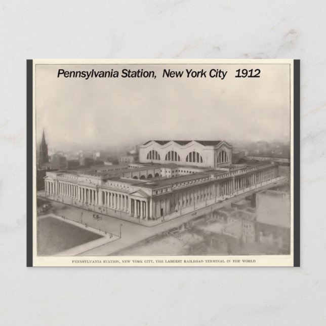 Postal Estación de Pennsylvania New York 1912 (Anverso)