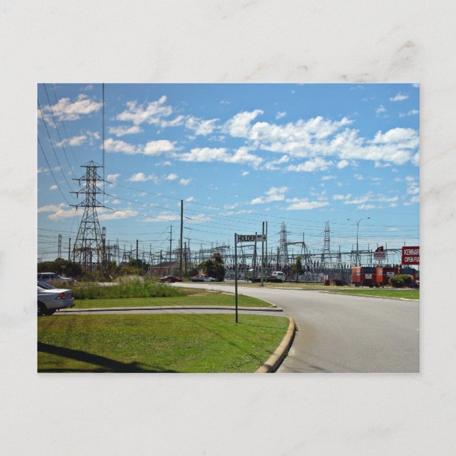 Postal Estación de retransmisión de electricidad (Anverso)