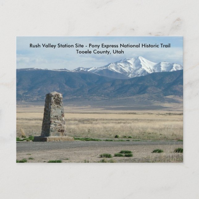 Postal Estación de Rush Valley (Anverso)