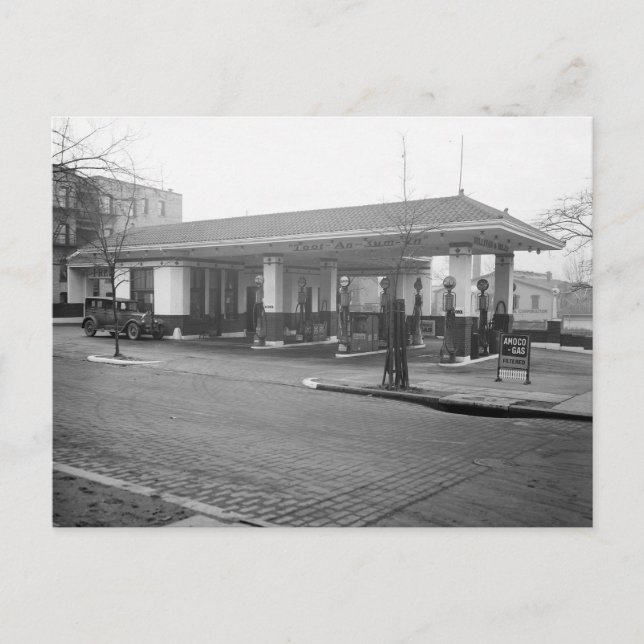 Postal Estación de servicio Amoco, 1925 (Anverso)