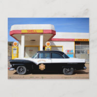 Estación de servicio de coches clásicos de la patr