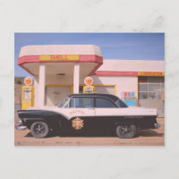 Estación de servicio de coches clásicos de la patr