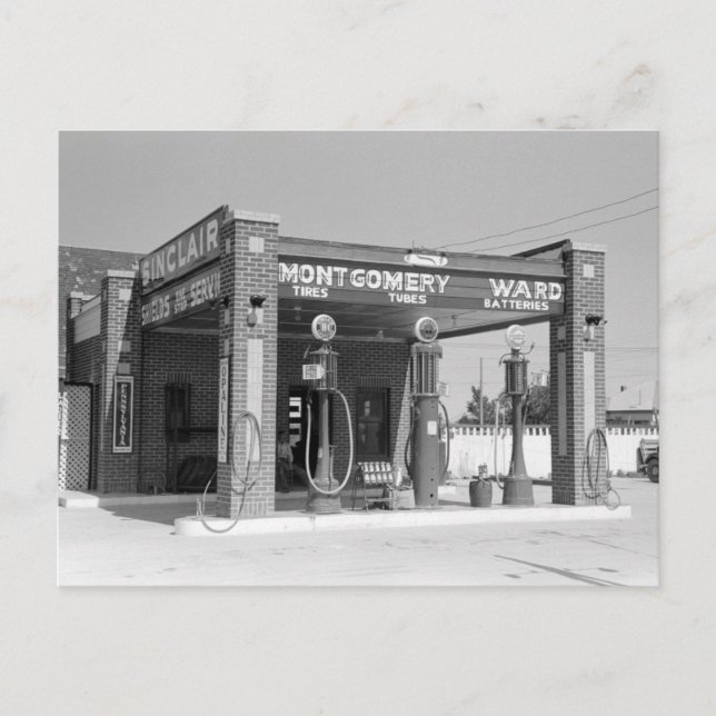 Postal Estación de servicio Sinclair, 1939 (Anverso)