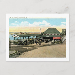 Postal Estación de tren, Atlantic Highlands NJ Vintage