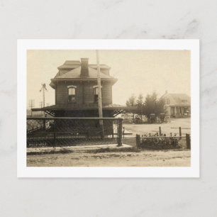 Postal Estación de tren, Belle Mead, New Jersey Vintage