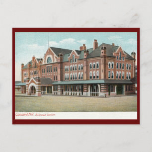 Postal Estación de tren, Concord, NH Vintage