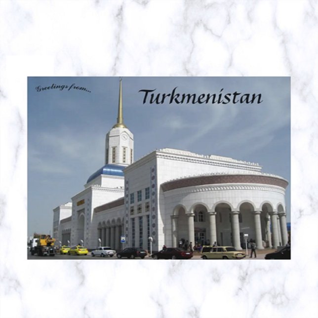 Postal Estación de tren de Ashgabat en Turkmenistán (Subido por el creador)