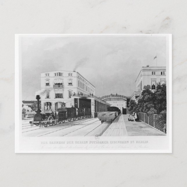 Postal Estación de tren de Berlín-Potsdam (Anverso)