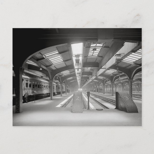 Postal Estación de tren de Chicago, 1920 (Anverso)