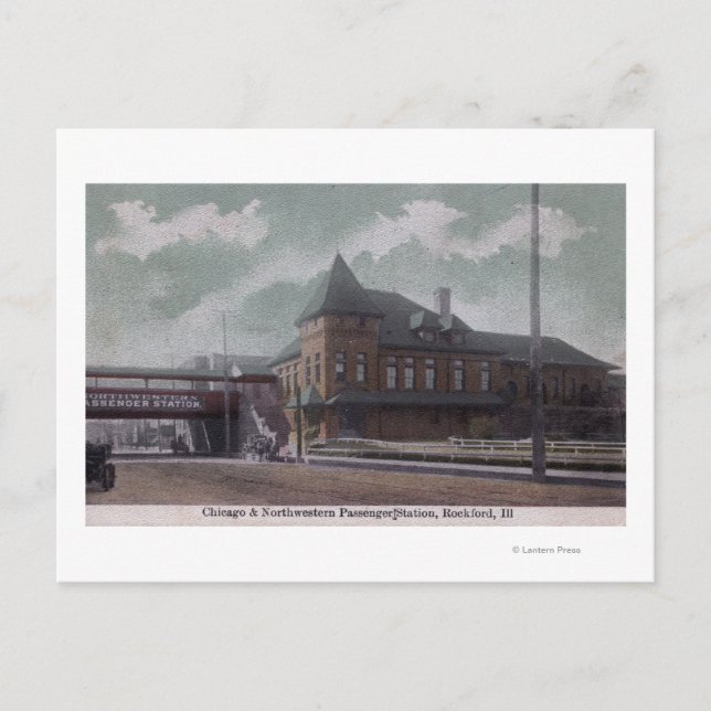 Postal Estación de tren de Chicago y Northwestern (Anverso)
