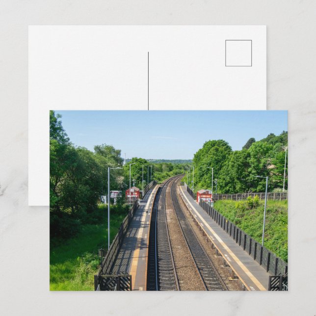 Postal Estación de tren de Deighton, Huddersfield (Anverso / Reverso)