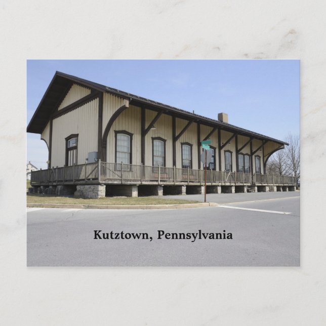 Postal Estación de tren de Kutztown (Anverso)