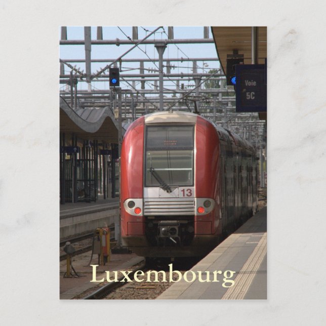 Postal Estación de tren de Luxemburgo (Anverso)
