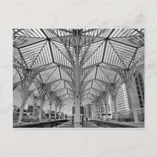 Postal Estación de tren de Oriente en Lisboa