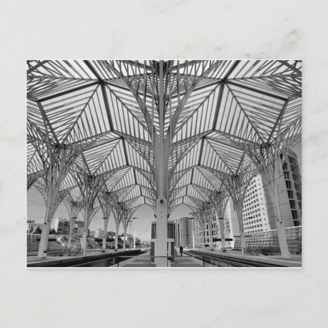 Postal Estación de tren de Oriente en Lisboa (Anverso)