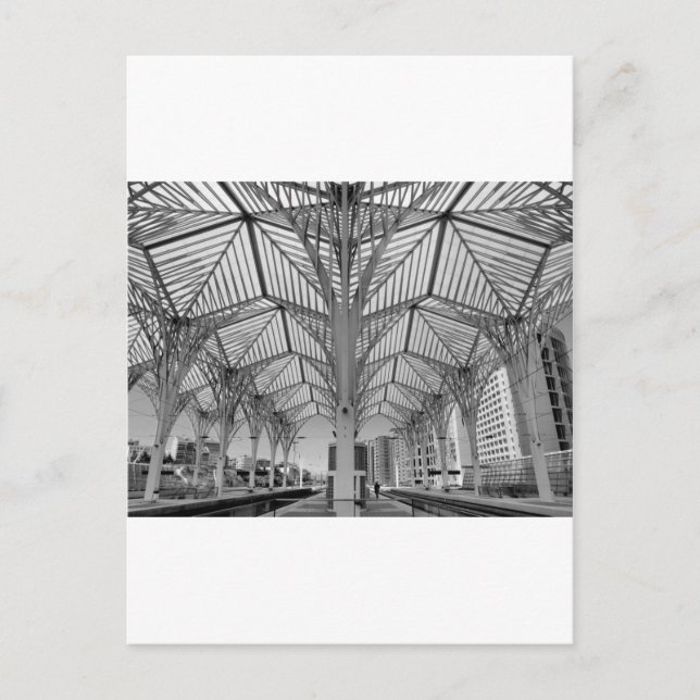 Postal Estación de tren de Oriente en Lisboa (Anverso)