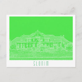 Postal Estación de tren de Slonim Bielorrusia Boceto de a