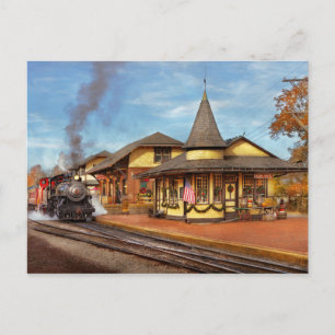 Postal Estación de tren - Ferrocarril de vapor New Hope