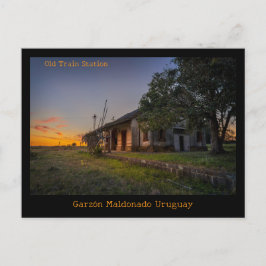 Postal Estación de tren Garzón Maldonado Uruguay