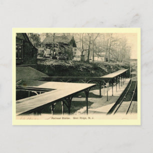 Postal Estación de tren, Glen Ridge, New Jersey Vintage