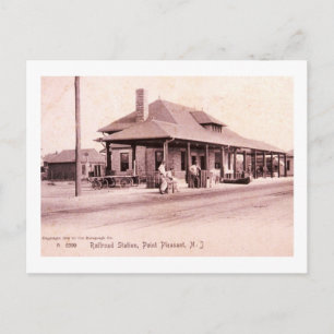 Postal Estación de tren, Point Pleasant, New Jersey Vinta