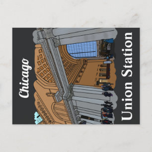 Postal Estación de tren sindical de Chicago
