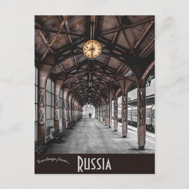 Postal Estación de tren Vitebsky San Petersburgo Rusia (Anverso)