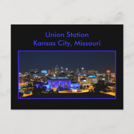 Postal Estación de Unión de la Ciudad de Kansas en Azul